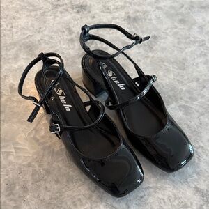 SHEIN Black Patent Heels
